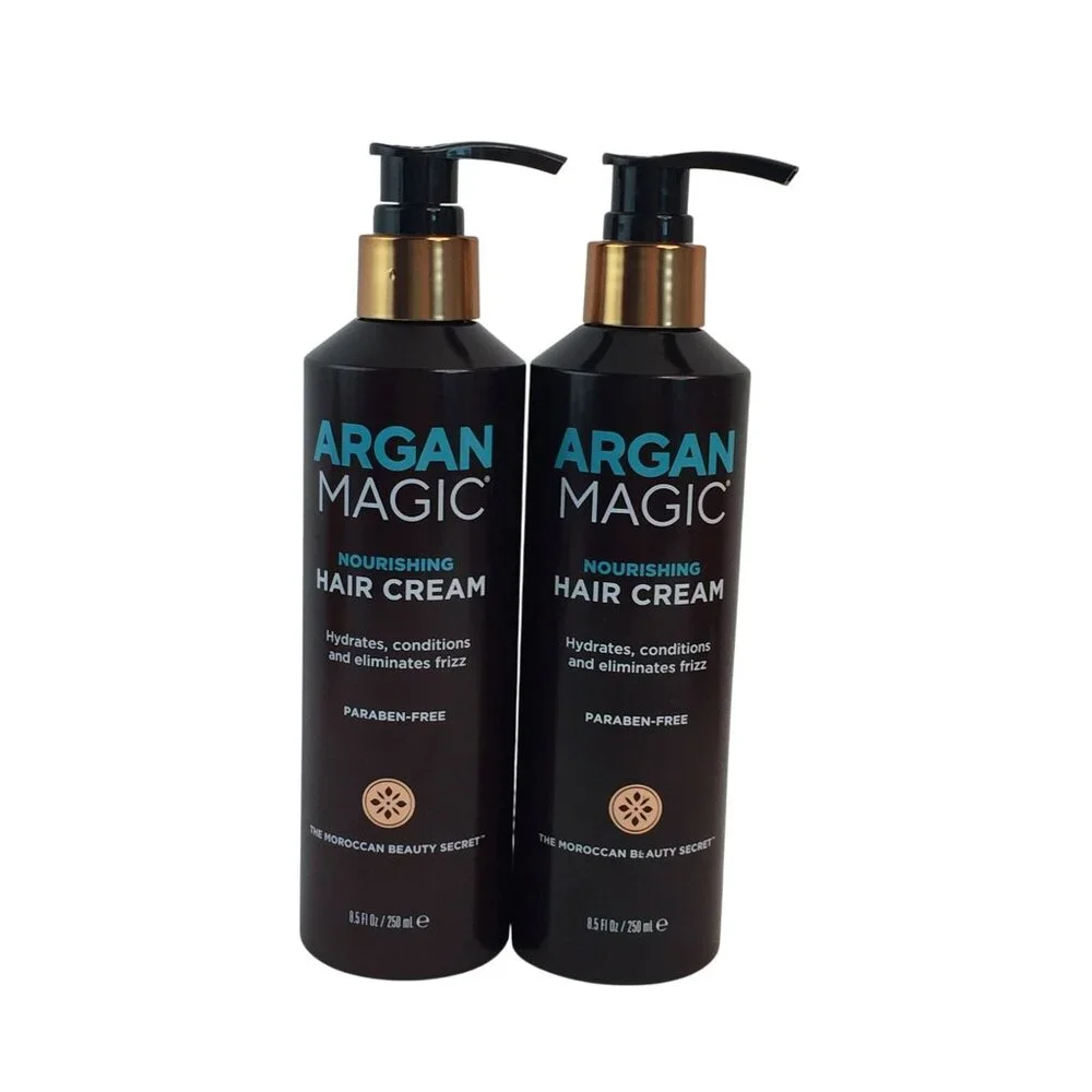Argan Magic Nourishing Hair Cream 8.5 Fl Oz Pack Of 2 Moroccan‎ Beauty Secret